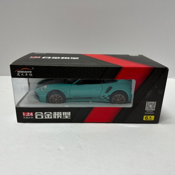 COPY - 1:24 2020 Porsche 911 Turbo S Diecast With Headlight & Tailight LEDS Blu… - Picture 8 of 8